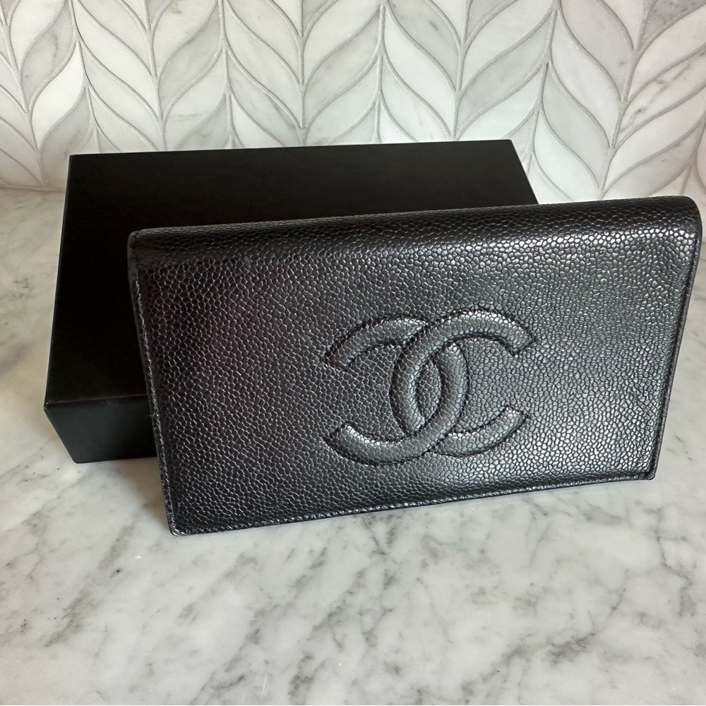 Chanel Caviar Leather Bi-fold Wallet